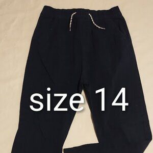 Kenneth Cole Boys Jogger Pant Kids Size 14 Navy Blue Denim Elastic Drawstring